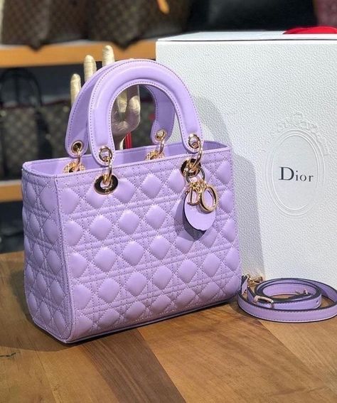 Purple Luxury Bag, Miss Dior Bag, Purple Handbags, Luxury Bags Collection, Luxurious Lifestyle, Purple Bag, Girly Bags, Luxury Purses, Fancy Bags