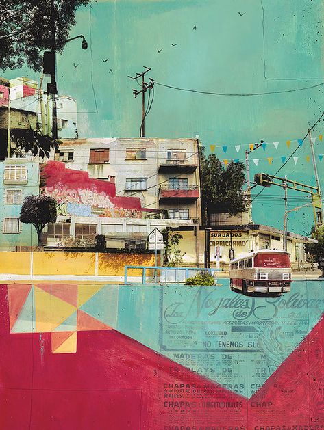 Liz Brizzi Alevel Art, City Collage, Series Ideas, Urban Painting, Series Of Paintings, Art Colour, Abstract City, Juxtapoz Magazine, Figurative Artwork