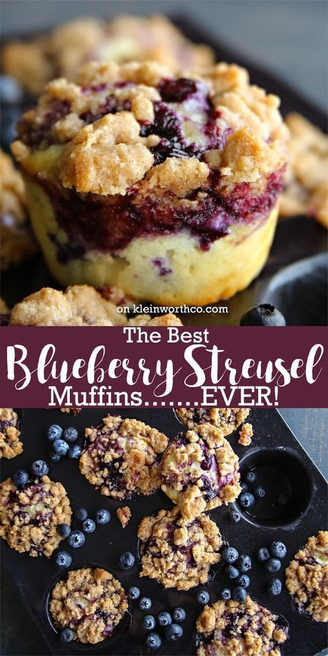 Blueberry Strudel Muffins, Blueberry Muffins With Crumble Topping, Magic Muffins, Breakfast Blueberry, Blueberry Streusel Muffins, Blueberry Streusel, Crumble Muffins, Delicious Muffins, Fruit Cupcakes