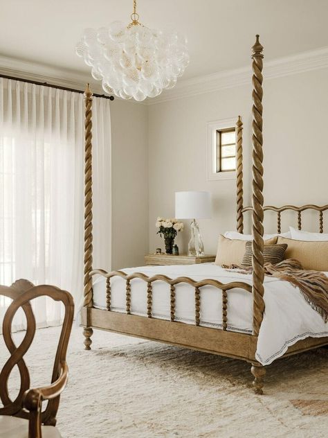 A Madison Club Villa Transforms Into a Tranquil Retreat - Palm Springs Life French Classic Bedroom, Classic Bedroom Design, John Wooden, French Country Furniture, Wooden Bed Design, Bathroom Decor Luxury, Modern Bedroom Interior, Clean Sweep, Tranquil Retreat