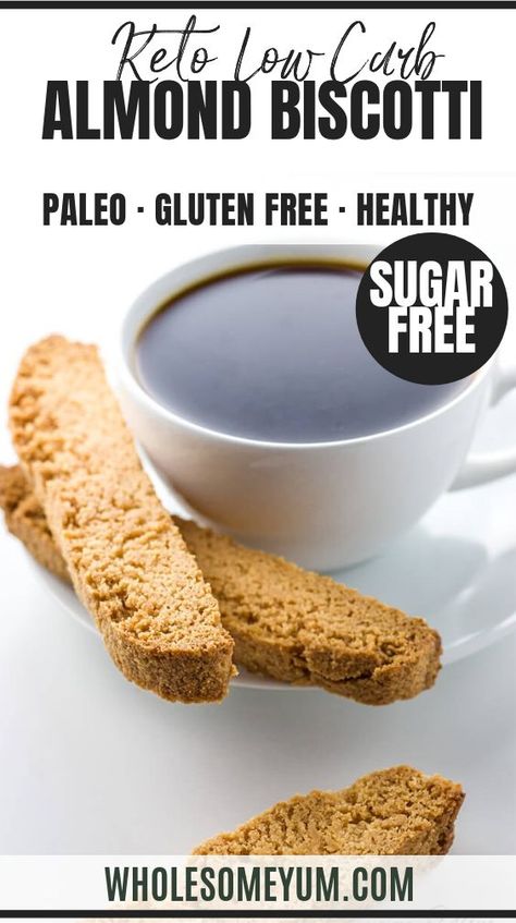 Low Carb Biscotti, Almond Flour Biscotti, Keto Biscotti, Gluten Free Biscotti, Galletas Keto, Postre Keto, Paleo Low Carb, Almond Biscotti, Biscotti Recipe