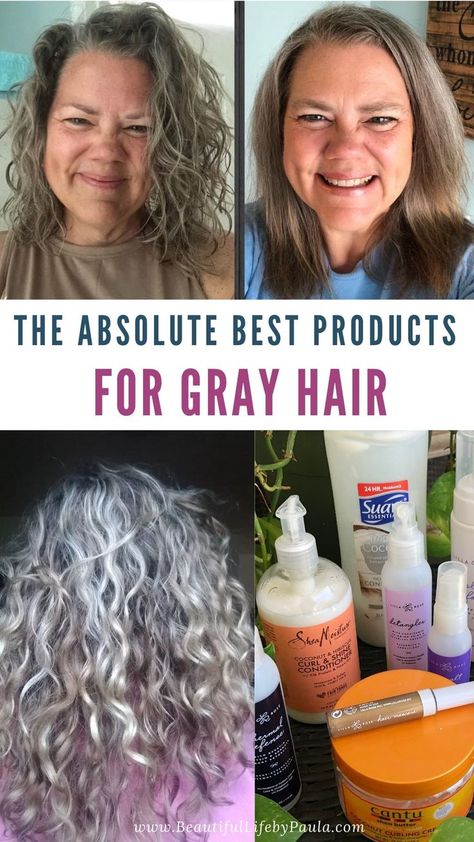 Gray Hair Products, Products For Gray Hair, Gray Hair Natural, Gray Hair Shampoo, Healthy Gray Hair, Long Silver Hair, Grey Hair Care, Grey Hair Over 50, Shampoo For Gray Hair