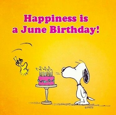 Snoopy .. Happiness is a June Birthday! Peanuts Birthday, Birthday Kiss, Snoopy Birthday, Happy June, Snoopy Funny, Snoopy Quotes, June Birthday, Snoopy Love, Charlie Brown And Snoopy