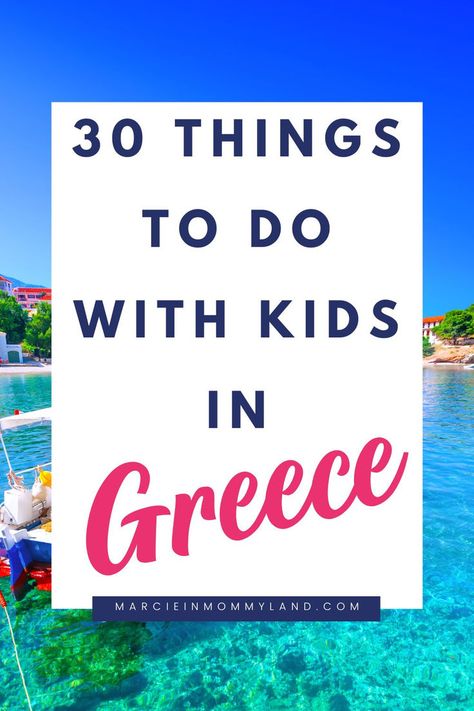 🌞🏺 Embark on an incredible Greece trip with your family! We've rounded up 30 gratifying activities that make Greece one of the best countries to visit with kids. Explore ancient myths, swim in crystal-clear waters, and discover the vibrant culture. From Athens to the picturesque islands, including things to do in Santorini, there's endless fun awaiting. Your family vacation in Greece will be filled with joy and wonder. Click here to discover all the amazing ways to enjoy Greece with family! Activities In Greece, What To Do In Greece, Things To Do In Greece, To Do In Greece, Greece With Kids, Vacation In Greece, Greece Packing List, Things To Do In Santorini, Greece Itinerary