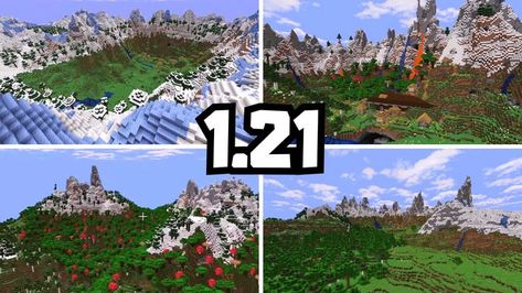 Top 5 Mountain Seeds For Breathtaking Minecraft Landscapes (1.21.1, 1.21) - Java Edition Minecraft Mountain, Png Top, Minecraft Seed, Map Minecraft, Minecraft 1, Mountain Homes, Texture Packs, Free Online Games, Epic Games