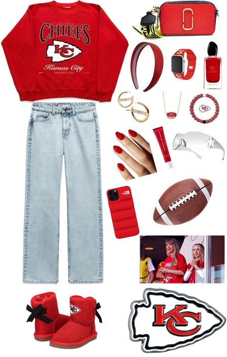 chiefs outfit (game night) Outfit | ShopLook Chiefs Outfit Woman, Chiefs Game Day Outfit, Chiefs Outfit, Game Night Outfit, Chiefs Game Day, Chiefs Game, Disney Fun Facts, Game Day Outfit, Fitness Trends