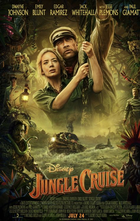 #JungleCruise #TheRock #EmilyBlunt #Disney #DwayneJohnson New Disney Movies, Jack Whitehall, New Movie Posters, Trailer Film, Disney Presents, Jungle Cruise, Theme Parks Rides, Rose Byrne, The Shallows