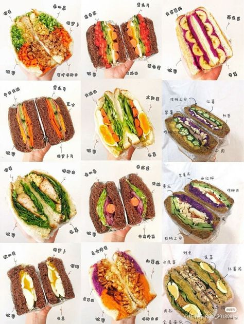 Makanan Rendah Kalori, Healthy Sandwich Recipes, Food Clipart, Healthy Sandwiches, Simple Sandwiches, Makanan Diet, Healthy Food Motivation, Food Platters, Cafe Food