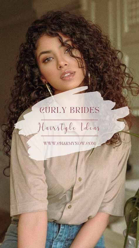 8 Top wedding hairstyle down for curly Brides – Stunning Ideas to Show off your Natural beauty | By Charmy Now | Millennial Wedding Planner Book | Available in USA and Canada | Bringing peace of mind to your planning journey, curly wedding hair ideas, curly wedding hairstyle, wear your curly hair down, wedding hairstyling for curly hair, the best wedding hairstyle for curly hair, bridal hairstyling, curly hair bridal hairdo, curly hair wedding hairdo, wedding hairstyle inspiration curly hair Wedding Veil Natural Hair, Short Curly Hair With Veil, Medium Curly Hairstyles Wedding, Natural Curly Bride Hair, Bridal Hair For Naturally Curly Hair, Diy Curly Wedding Hair, Wedding Guest Hair Natural Curly, Wedding Curly Hair Down, One Shoulder Dress Hairstyles Curly Hair