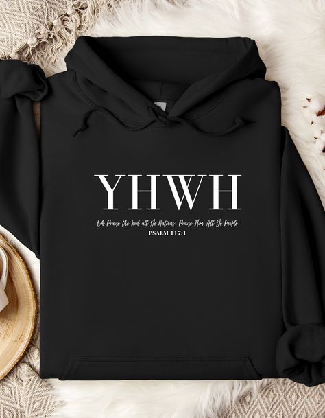 YHWH Unisex Hooded Sweatshirt Christian Hoodie Ideas, God Hoodies, God Heals Hoodie, Christian Gift Shop, Biblical Sweatshirts, Christian Apparel Sweatshirts & Hoodies, Christian Shirts Designs, Nature Of God, Church Shirt