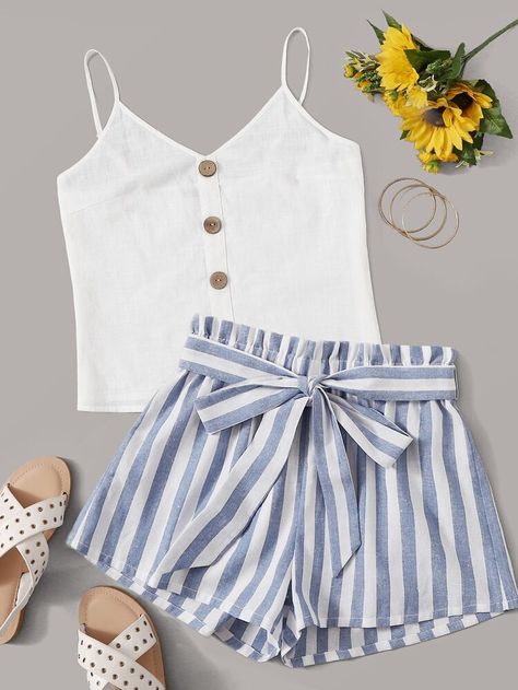 Teenage Outfits, Outfit Trends, Tween Outfits, Cute Comfy Outfits, Inspired Outfits, Girls Fashion Clothes, Summer Fashion Outfits