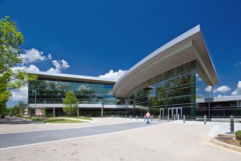 Science Center Architecture, Pecan Trees, Headquarters Building, Monroe Louisiana, Hospital Architecture, Center Of Excellence, Research Center, Futuristic City, Science Center