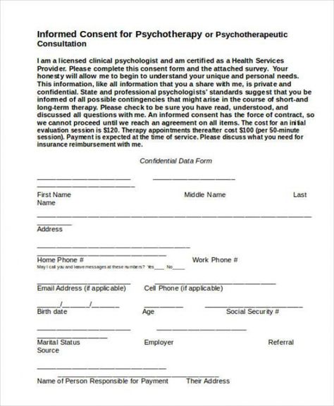 Printable Informed Consent Form Template For Counseling Word Example Uploaded by Albert Sulton. Informed consent form template for counseling, Business forms are used by everyone for any reason or other, in offices in addition to private payments... Counseling Forms, Employment Form, About Psychology, Informed Consent, Consent Forms, Form Template, Clinical Psychologist, Group Therapy, Private Practice