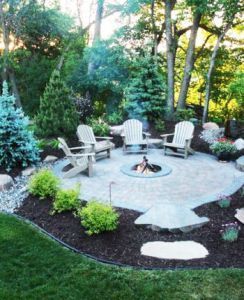 Outdoor Firepits, Lake Landscaping, Outdoor Fire Pit Seating, Backyard Landscaping Plans, Fire Pit Seating, Patio Flooring, Backyard Inspiration, Have Inspiration, Backyard Fire