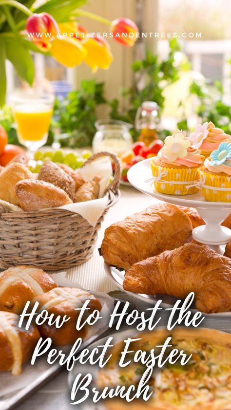 How to Host the Perfect Easter Brunch - Appetizers & Entrees Easter Brunch Strata, Easter Brunch Appetizers, Easter Frittata Brunch, Spring Salads For Parties Easter Brunch, Easter Brunch Drinks, Brunch Appetizers, The Guest List, Brunch Drinks, The Guest