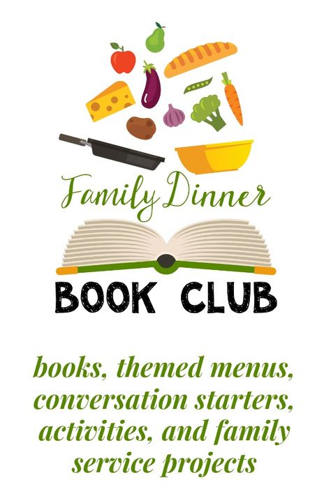 Family Dinner Book Clubs that encourage your family to read and spend time together.  Each month there is recommended book(s), table topics, themed menu, activities, and a family service project for you to share. via @growingbbb Family Service Projects, Book Club List, Table Topics, Family Service, Family Involvement, Family Literacy, S Table, Family Book, Book Clubs