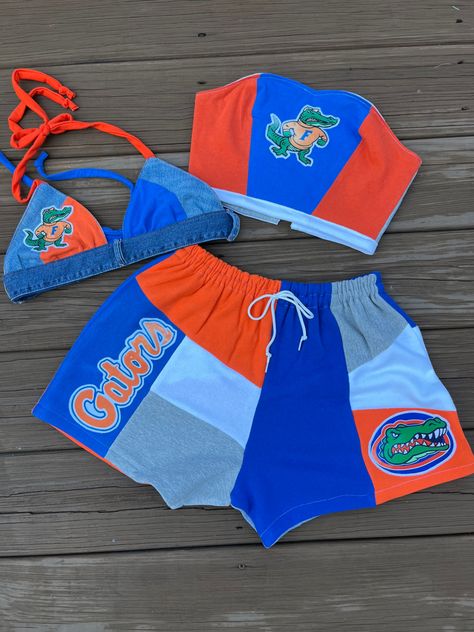 University Of Florida Gameday Outfit, Florida Gators Gameday Outfits, Uf Gameday Outfit, College Tailgate Outfit, Trendy Sweatpants, Florida College, Bed Party, Custom Sweatpants, College Tailgate