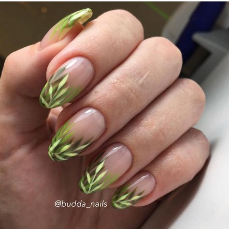 Green Nail Designs, Smink Inspiration, Gel Nail Designs, Floral Nails, Nail Designs Summer, Manicure E Pedicure, Green Nails, Nail Inspiration, Designs Ideas