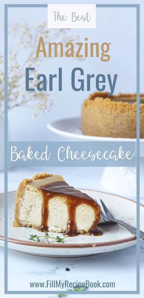 #cheesecake #tea this baked cheesecake is out of this world! Oven Baked Cheesecake, Earl Grey Cheesecake, Simple Ingredient Recipes, Gooey Chocolate Brownies, Easy Biscuit, My Recipe Book, Peppermint Cheesecake, Baked Cheesecake, Cheesecake Lovers