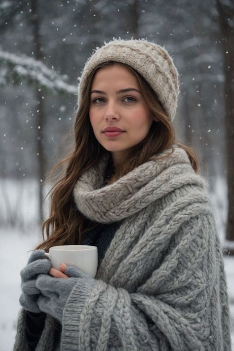 Outdoor Winter Photoshoot Ideas, Senior Picture Ideas Winter, Vintage Winter Aesthetic, Outdoor Christmas Photoshoot Ideas, Cozy Portrait, Winter Portraits Photography, Winter Photoshoot Ideas, Snow Portrait, Snowy Portraits