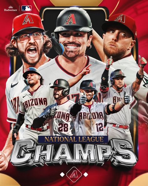 Let the chaos reign for the Arizona Diamondbacks as they win Game 7, 4-2 over the Philadelphia Phillies to capture their 2nd NLCS Pennant & are now headed to their 2nd World Series appearance in 22 years. Az Diamondbacks, Mlb Postseason, Mlb World Series, Olympic Swimming, League Champions, Olympic Gymnastics, Mlb Players, Arizona Diamondbacks, National League