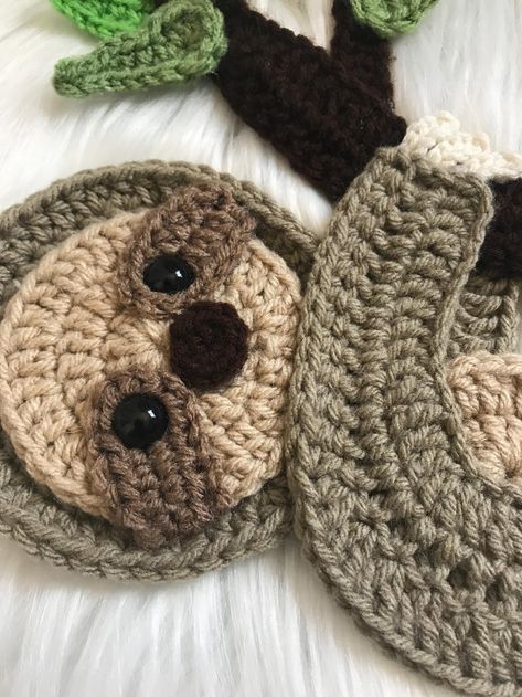 Crochet Pattern INSTANT DOWNLOAD Crochet Sloth Sloth | Etsy Sloth Crochet Pattern, Amigurumi Sloth, Nursery Crochet, Sloth Nursery, Sloth Crochet, Crochet Lovey Free Pattern, Crochet Birthday, Cute Diy Ideas, Sloth Pattern