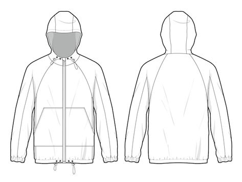 Tracksuit Template, Raglan Jacket, Technical Flats, Clothing Templates, Running Hoodie, Technical Drawings, Tech Pack, Free Business Card Mockup, Clothing Mockup