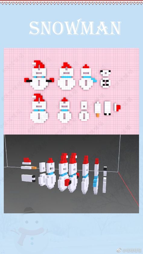 3d Christmas Perler Bead Patterns, Christmas Perler Beads 3d, Perler 3d, Hama Beads Christmas, 3d Beads, Hama Beads 3d, 3d Templates, Christmas Perler Beads, Easy Perler Bead Patterns