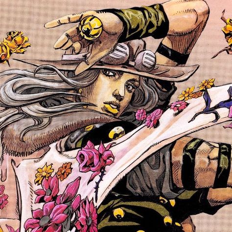 Jjba Pfp, Jojo Pfp, Gyro Zeppeli, Jjba Icons, Jojo Icons, Hirohiko Araki, Steel Ball Run, Jojo Art, Adventure Anime