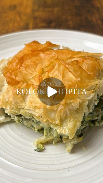 Marina L Georgallides🌞Food Content Creator✨ on Instagram: "Day 47 of EAT LIKE A GREEK 🇬🇷✨ follow @chefmarinie to see what I make next! 

Today we’re making this SUPER EASY and ABSOLUTELY DELICIOUS herby courgette pie known as Kolokithopita in Greek 🥒

📌 RECIPE BELOW - service 9 portions 

Gather 

A square baking dish 

3 courgettes/ 500g 
4 sprigs of spring onions, chopped 
A big handful of fresh dill, chopped 
30g fresh mint, chopped 
100g plain flour 
2 large eggs 
2 tsp dried oregano 
Salt and pepper to taste
200g feta, crumbled 
5-6 sheets of filo pastry 
Olive oil for brushing 

Method 
1.) In a bowl lined with a tea towel, grate the courgettes. Then squeeze out the excess liquid and drain it from the bowl. 
2.) Add the grated courgette back into the bowl, along with the chopped Kolokithopita Greek Recipes, Courgette Pie, Pie Pastry Recipe, Food Content Creator, Oregano Salt, Future Chef, Recipe Hacks, Spinach Pie, Filo Pastry