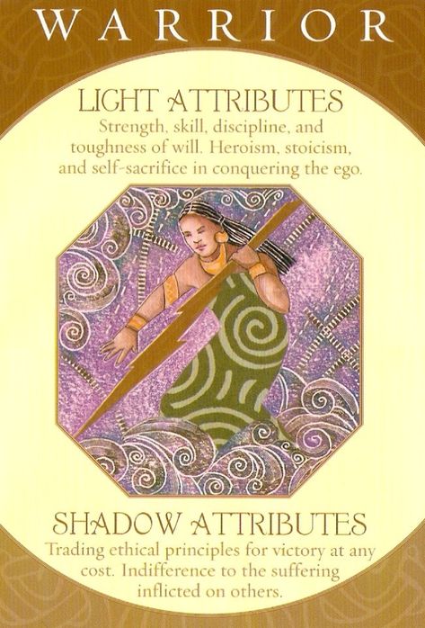 Archetype cards by C. Myss Archetype Cards Caroline Myss, Archetype Cards, Warrior Archetype, Carolyn Myss, Oracle Messages, Caroline Myss, Yogi Bhajan, Native American Wisdom, Motivation Psychology