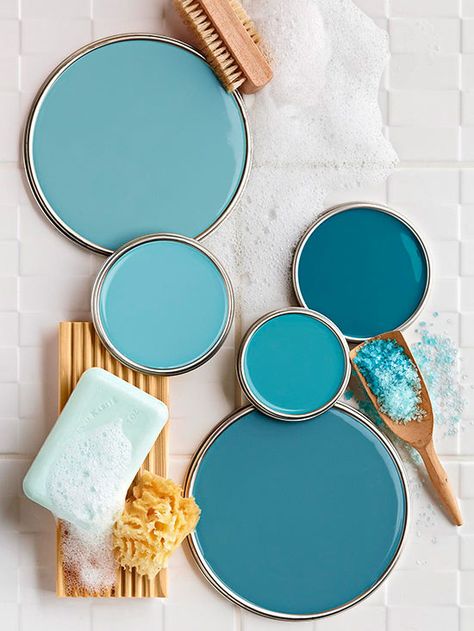 Find the perfect blue paint color for your room. Browse our inspiring palettes of blue, and see how the hue can decorate any space. Teal Paint, Blue Paint Colors, Interior Paint Colors, Cool Ideas, Paint Colors For Home, Blue Paint, Colour Schemes, Wall Color, Wall Paint