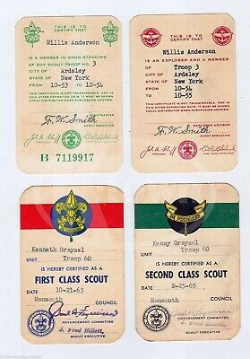 BOY SCOUTS OF AMERICA VINTAGE MEMBERSHIP REGISTRATION CARDS 1954 & 1965 Camping Birthday Party, Camping Birthday, Boy Scouts Of America, Membership Card, Boy Scouts, Vintage Cards, Birthday Party, 10 Things