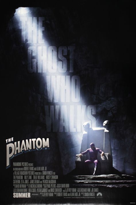 The Phantom: The Ghost Who Walks (movie poster) Spotlight Poster, Kristy Swanson, Billy Zane, Key Art, Poster Inspiration, Movie Posters Design, Posters Design, Cinema Posters, Type Posters