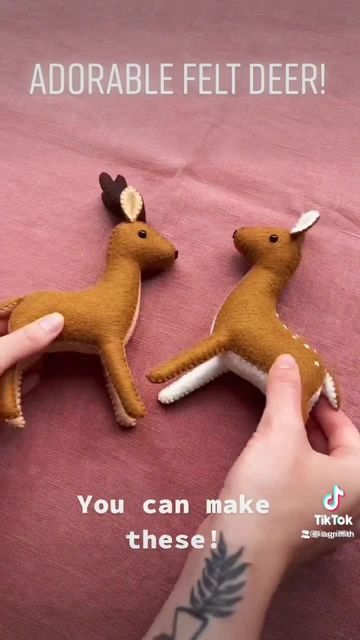 @feltpaperscissorsshop on Instagram: "This month’s DIY animal stuffie is an adorable felt deer that Krista designed. Our felt deer would look super cute on a woodland-themed shelf or mantel. Or you can always craft it as a toy for kids. **Tap link in bio to shop our felt colors** #feltprojects #feltproject #feltcrafts #feltcraft #feltdecor #feltideas #feltcrafting #felt #feltcrafting #liagriffith #madewithlia" Felt Deer Pattern, Felt Deer, Felt Woodland, Felt Plushie, Wool Felt Projects, Deer Pattern, Felt Projects, Woodland Fairy, Chill Vibes