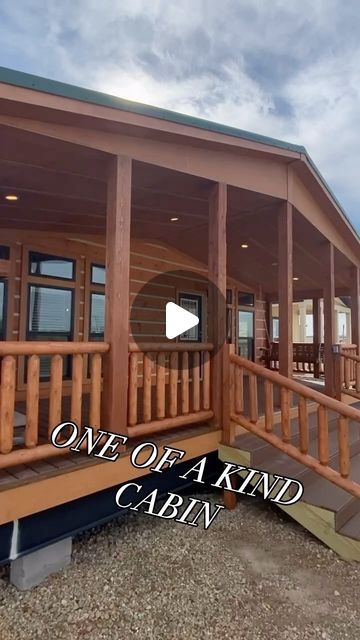 Chance’s Home World on Instagram: "🪵This multi-section cabin is called the “Sequoia” by Platinum Cottages! This prefab house is in a class by itself! Located at Recreational Resort Cottages and Cabins in Rockwall, Tx. WATCH THE FULL TOUR ON THE CHANNEL FOR ALL THE INFO on this mobile home, link in bio!  #cabin #cabincrew #manufacturedhomes #prefabhouse #prefabhomes #house #housetour #home #cottage" Log Tiny House, Studio Cabin Floorplan, Manufactured Cabin, Cabins And Cottages In The Woods, Mobile Home Cabin, Mobile Home Plans, Pre Fab Homes, Prefab Homes Canada, Log Cabin Modular Homes