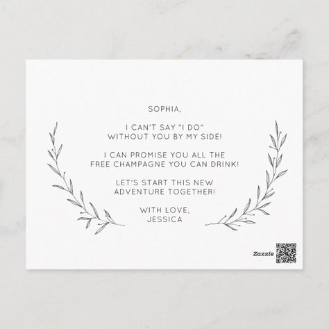 Minimal Maid of Honour Proposal Card with Photo  Zazzle Maid Of Honor Proposal Card, Maid Of Honour Proposal, Card With Photo, Maid Of Honor Proposal, Bridesmaid Proposal Card, Be My Bridesmaid Cards, Bridesmaid Proposal Cards, Maid Of Honour, Matron Of Honour