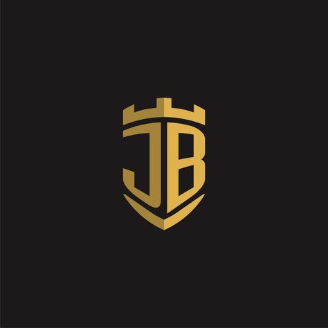 Initials JB logo monogram with shield style design Jb Logo Design, Logo Jb, Jb Logo, Letter Logo Design, Word Design, Monogram Logo, Letter Logo, Style Design, Vector Art