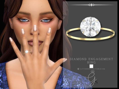 Sims4 Rings, Sims 4 Engagement Ring Cc, Enagement Rings, Female Sims, Sims 5, Rings Collection, Round Cut Engagement Rings, Sims 4 Custom Content, Sims Cc