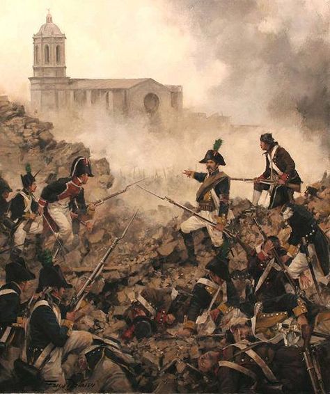 A fellow by the Third Miquelets! "The siege of Girona" (Augusto Ferrer-Dalmau) Napoleon Painting, Military Illustration, Battle Of Waterloo, Historical Artwork, French History, Historical Painting, French Empire, French Army, Military Uniforms