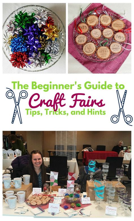 The Beginner's Guide to Craft Fairs: Tips, Tricks, and Hints Hand Craft Ideas, Craft Fair Tips, Craft Fair Table, Craft Fair Booth Display, Craft Show Booths, Craft Fairs Booth, Craft Stalls, Craft Fair Displays, Sand Crafts