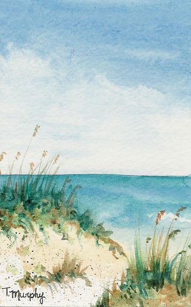 River Watercolor, Art Plage, Summer Watercolor, Paper Image, Watercolour Inspiration, Loose Watercolor, Beach Watercolor, Watercolor Painting Techniques, 수채화 그림