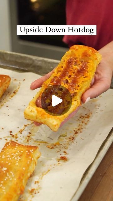 Allrecipes on Instagram: "We have all seen the upside-down puff pastries by now, but this *may* be our favorite way to make them!   With five simple ingredients you probably already have in your fridge, you can take your normal frank from good to HOT DIGGITY DOG 🌭🤤   🧑‍🍳 Recipe inspo: @emilyscooking_  #instafood #food #foodie #hotdog #oscarmeyer #ballpark #frank #frankfurter #puffpasteries #pastry #ketchup #mustard #fiveingredients #fridge #upsidedown #down #easy #easyeats #dinnerideas #weeknightdinner #homecook #cooking" Frankfurter Recipes, Phyllo Recipes, Hot Diggity Dog, Frugal Cooking, Puff Pastries, Hot Dog Recipes, Pastry Tart, Puff Pastry Recipes, Super Bowl Food