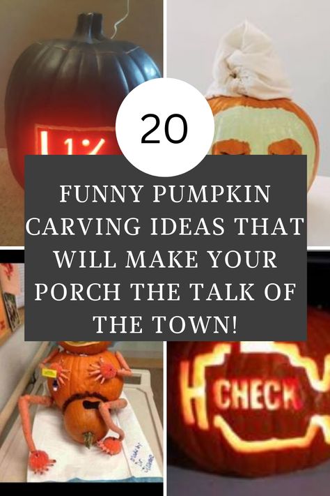 Have fun and a few laughs exploring these funny pumpkin carving ideas that are sure to leave a lasting impression this fall! Funny Carved Pumpkins Ideas, Funny Pumkin Carvings, Pumpkin Carving Ideas Funny, Funny Pumpkin Carving Ideas, Funny Pumpkin Carving, Funny Pumpkin Carvings, Halloween Attractions, Pumpkin Cravings, Tall Pumpkin