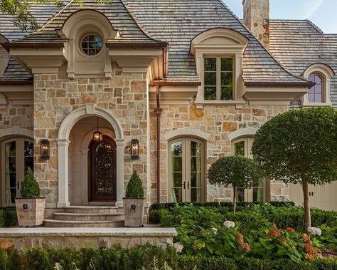 French Country Exterior, Traditional Exterior, Architectural Photographers, Casa Exterior, Exterior Stone, French Cottage, Arched Windows, French Country House, Ideas Pictures