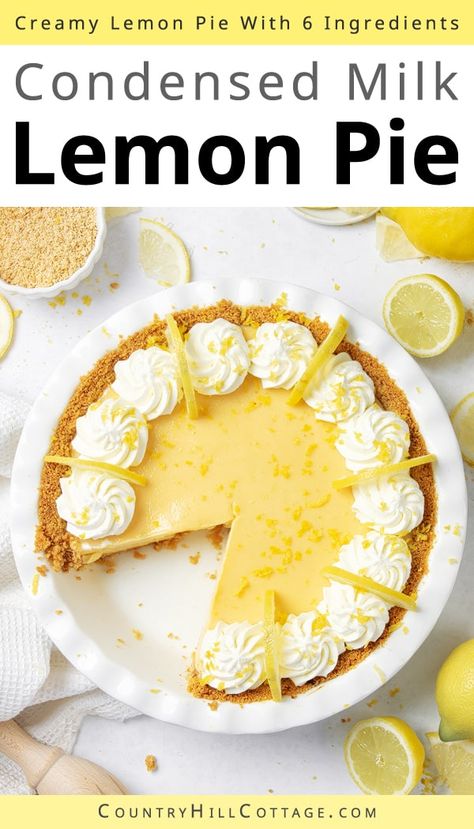 Bake Cheesecake Recipes Easy, No Bake Cheesecake Recipes Easy, No Bake Cheesecake Dip, Lemon Pie Recipe Condensed Milk, Cheesecake Recipes No Bake, Bake Cheesecake Recipes, No Bake Cheesecake Recipes, Cheesecake Recipes Easy, Recipes No Bake