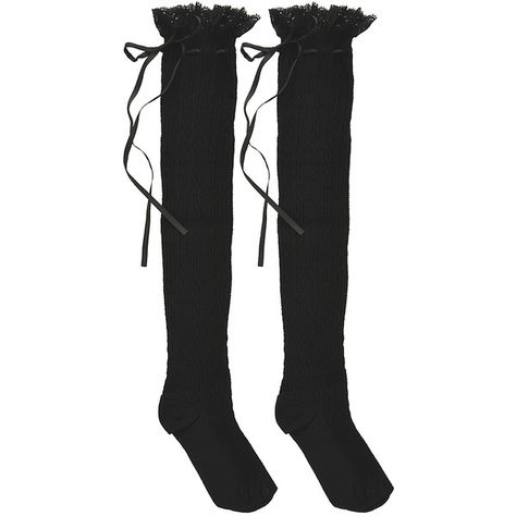 HYD DANZA Black Over The Knees (220 CNY) ❤ liked on Polyvore featuring intimates, hosiery, socks, accessories, tights, legwear, crochet over the knee socks, lace over the knee socks, above knee socks and lacy socks Lacy Socks, Clothing Png, Socks Lace, Goth Accessories, Lace Stockings, Dr Shoes, Sock Outfits, Crochet Socks, Over The Knee Socks