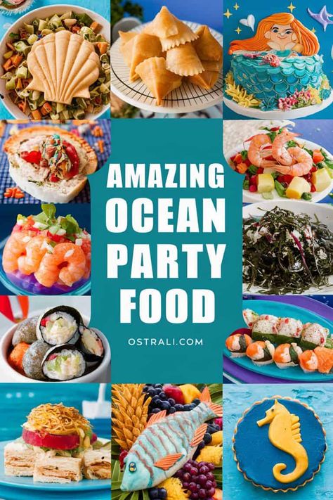 Dive into a sea of flavor with 24+ amazing ocean party food ideas that will leave your guests in awe. From vibrant seafood platters to whimsical ocean-themed desserts each dish is a splash of creativity perfect for your next beach bash. Make a wave at your gathering with these stunning recipes! Under The Sea Party Foods, Beach Theme Party Food Ideas, Under The Sea Themed Food Snacks, Turtle Themed Food, Underwater Party Food, Sea Themed Snacks, Turtle Food Ideas, Beach Themed Snacks, Under The Sea Food Ideas