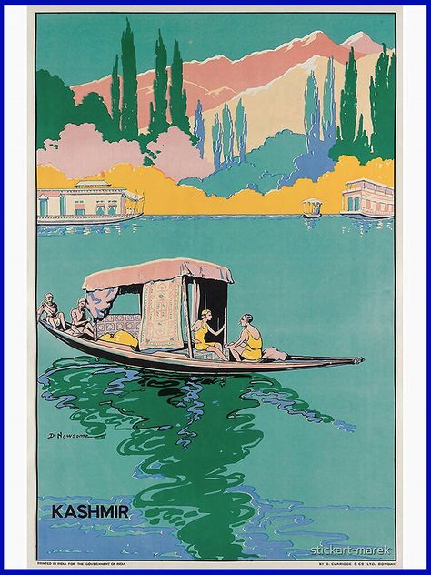 Kashmir Tourism, Tourism Poster, Visit India, Vintage Travel Posters, Vintage Travel, Retro Poster, Travel Posters, Vintage Posters, Posters Art Prints