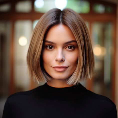 80 Flattering Haircuts for Square Faces for a More Feminine Look Middle Part Bob Haircut, Square Chin Women, Chin Length Hair For Square Faces, Straight Chin Length Bob Haircut, Middle Part Chin Length Hair, Short Bob Center Part, Bob Hair Square Face, Celebs With Bobs, Bob On Square Face